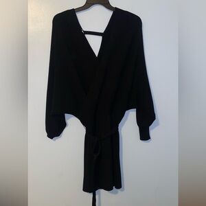 Gianni Bini Black Sweater Mini Dress – Size Large